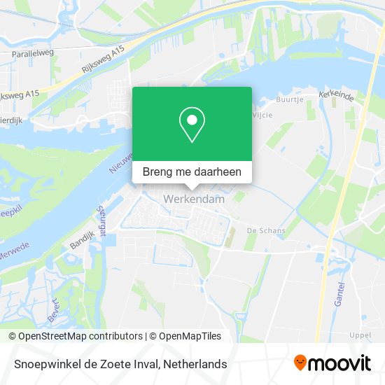 Snoepwinkel de Zoete Inval kaart