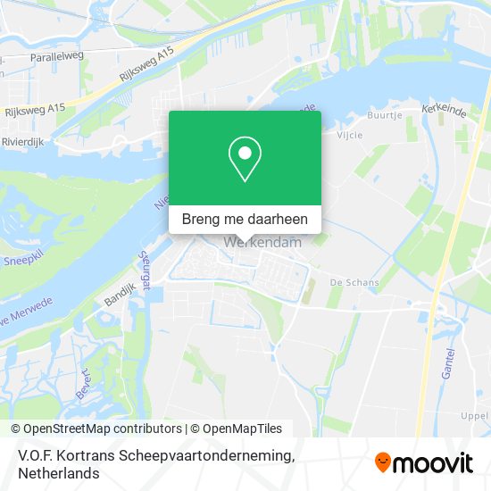 V.O.F. Kortrans Scheepvaartonderneming kaart