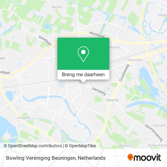 Bowling Vereniging Beuningen kaart