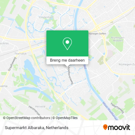 Supermarkt Albaraka kaart