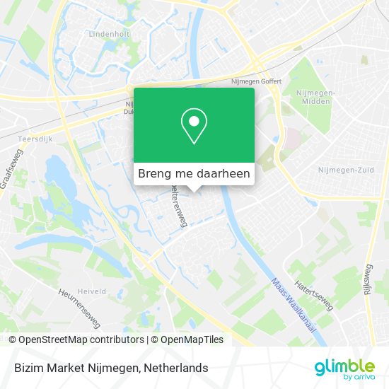 Bizim Market Nijmegen kaart