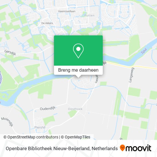 Openbare Bibliotheek Nieuw-Beijerland kaart