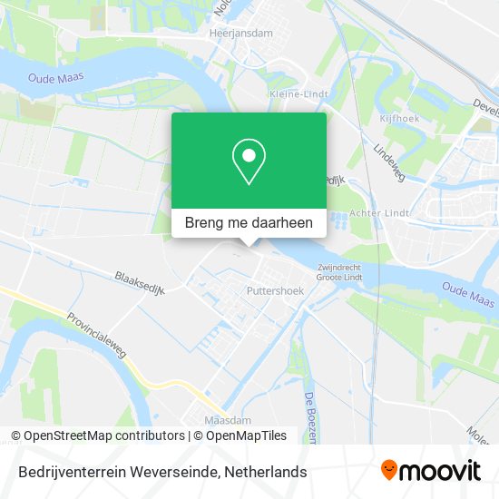 Bedrijventerrein Weverseinde kaart