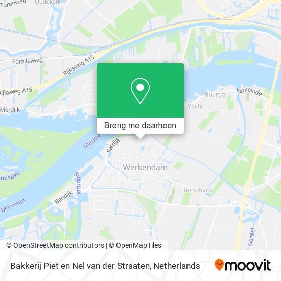 Bakkerij Piet en Nel van der Straaten kaart