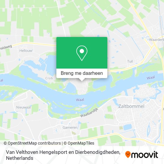 Van Velthoven Hengelsport en Dierbenodigdheden kaart