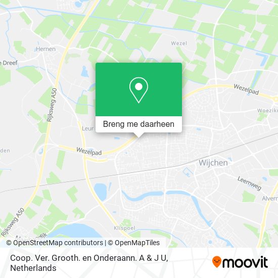 Coop. Ver. Grooth. en Onderaann. A & J U kaart