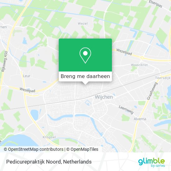 Pedicurepraktijk Noord kaart