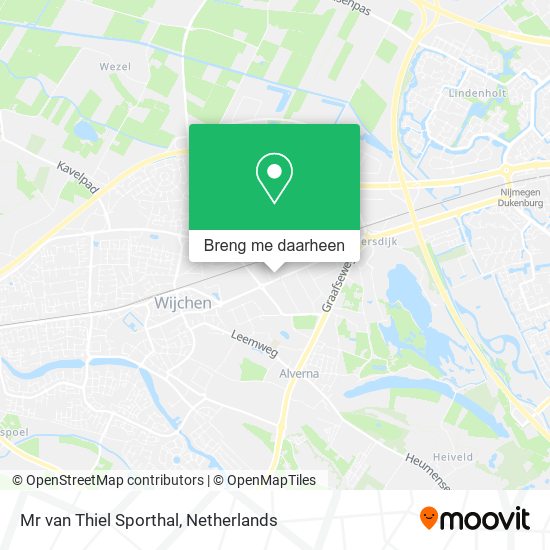 Mr van Thiel Sporthal kaart