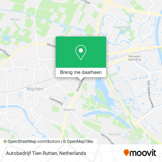 Autobedrijf Tien Rutten kaart