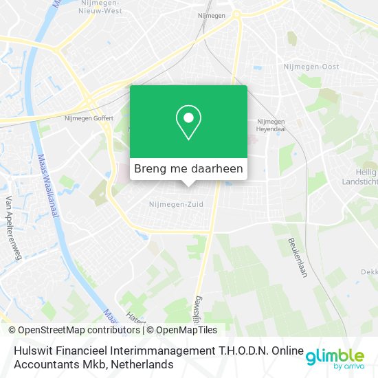 Hulswit Financieel Interimmanagement T.H.O.D.N. Online Accountants Mkb kaart