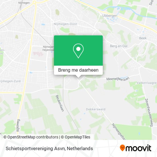 Schietsportvereniging Asvn kaart