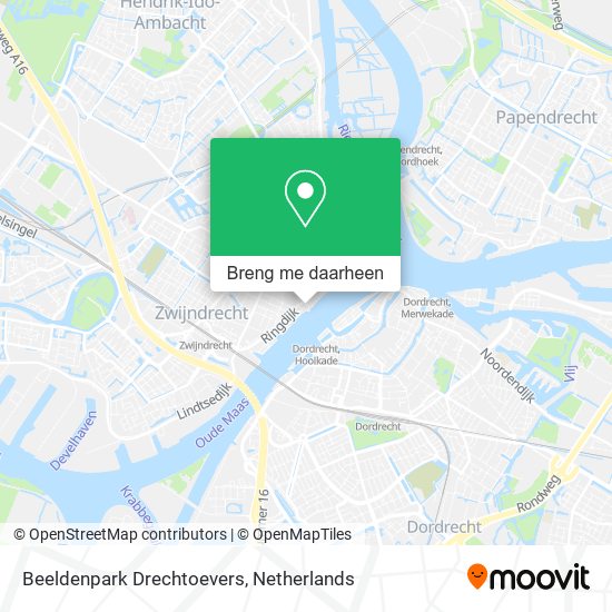 Beeldenpark Drechtoevers kaart