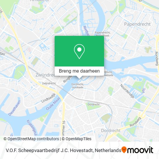 V.O.F. Scheepvaartbedrijf J.C. Hovestadt kaart
