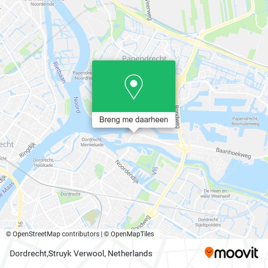 Dordrecht,Struyk Verwool kaart