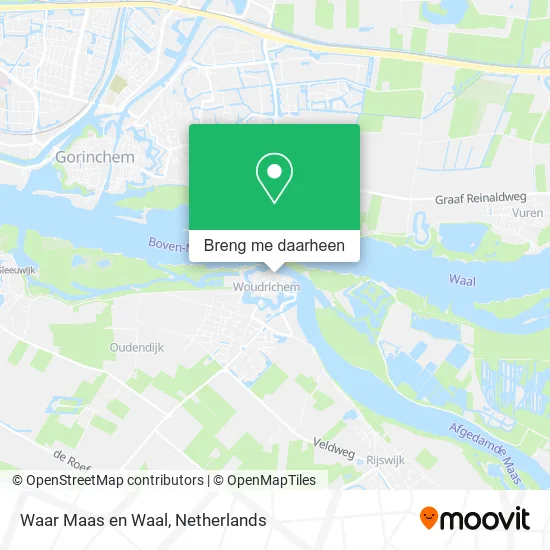 Waar Maas en Waal kaart