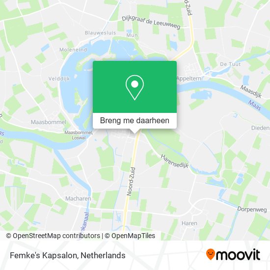 Femke's Kapsalon kaart