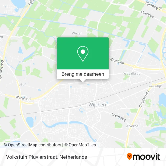 Volkstuin Pluvierstraat kaart