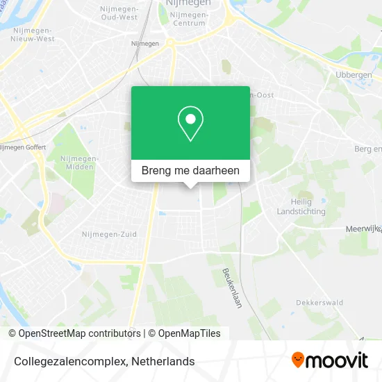 Collegezalencomplex kaart