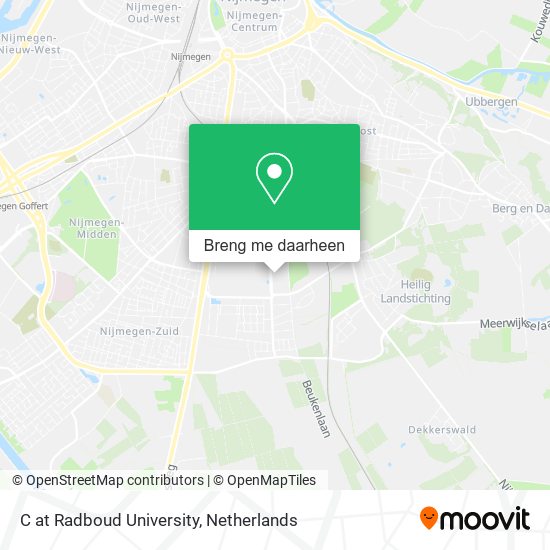 C at Radboud University kaart