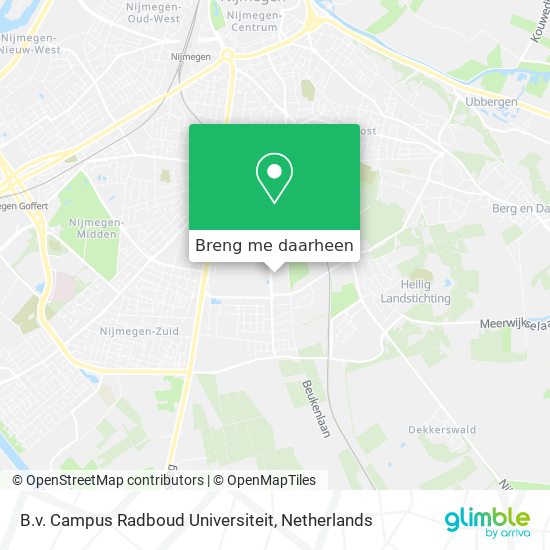 B.v. Campus Radboud Universiteit kaart