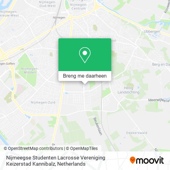 Nijmeegse Studenten Lacrosse Vereniging Keizerstad Kannibalz kaart