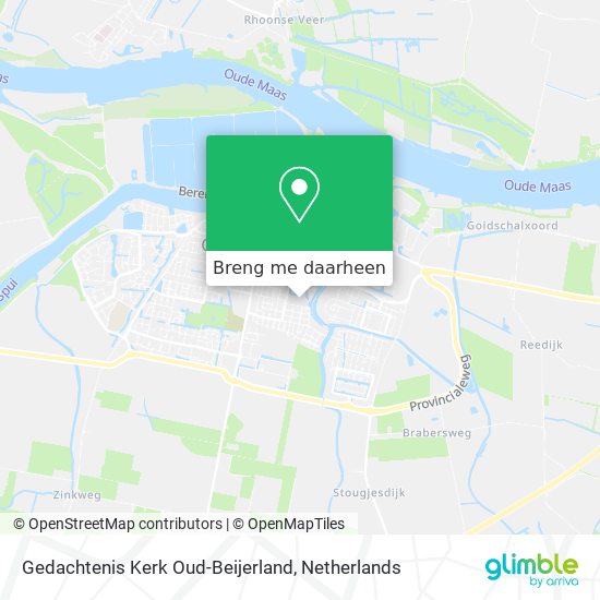 Gedachtenis Kerk Oud-Beijerland kaart