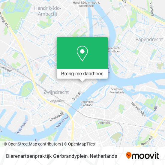 Dierenartsenpraktijk Gerbrandyplein kaart