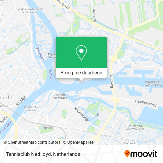 Tennisclub Nedlloyd kaart