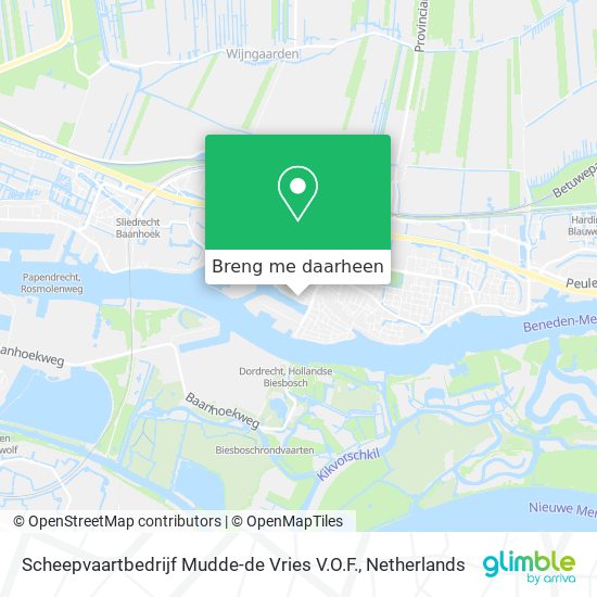 Scheepvaartbedrijf Mudde-de Vries V.O.F. kaart