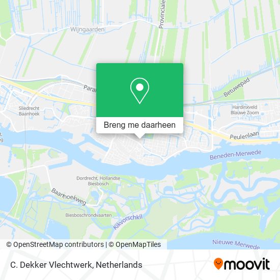 C. Dekker Vlechtwerk kaart