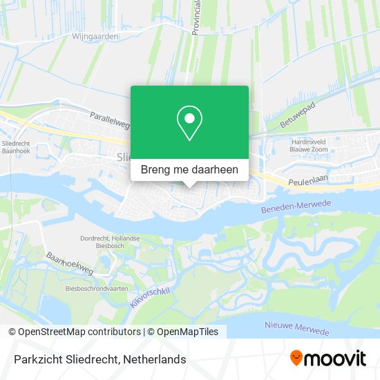 Parkzicht Sliedrecht kaart
