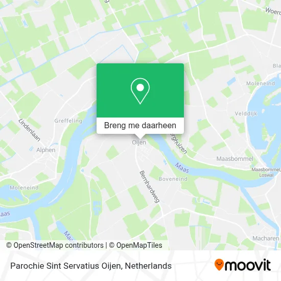 Parochie Sint Servatius Oijen kaart