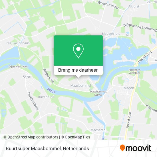 Buurtsuper Maasbommel kaart