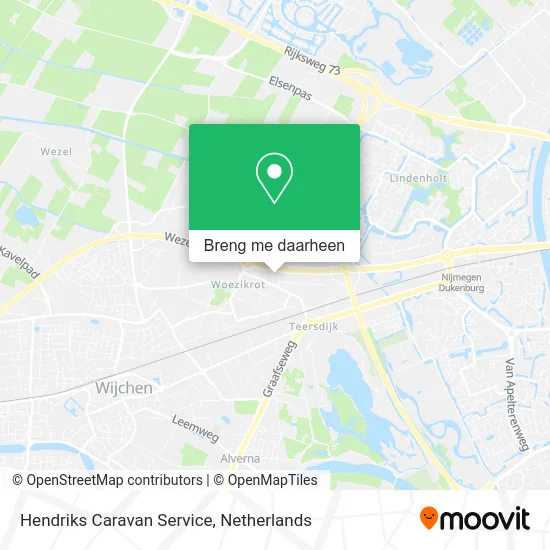 Hendriks Caravan Service kaart