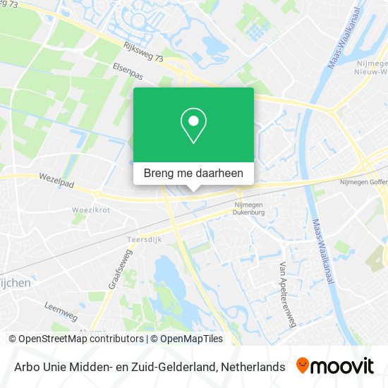 Arbo Unie Midden- en Zuid-Gelderland kaart