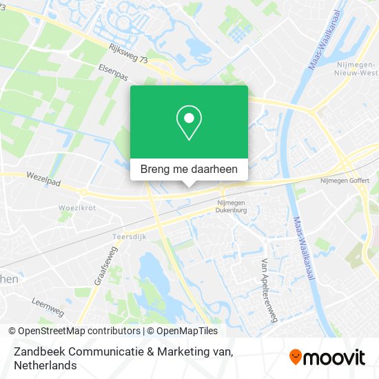 Zandbeek Communicatie & Marketing van kaart