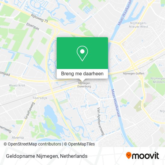 Geldopname Nijmegen kaart