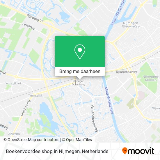 Boekenvoordeelshop in Nijmegen kaart