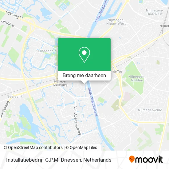 Installatiebedrijf G.P.M. Driessen kaart