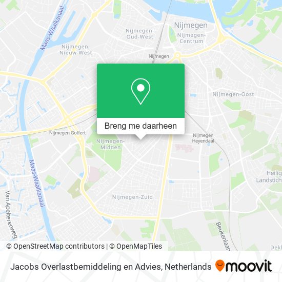 Jacobs Overlastbemiddeling en Advies kaart