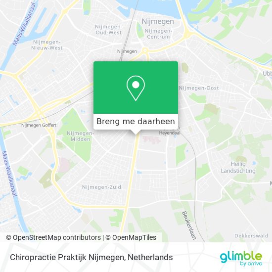 Chiropractie Praktijk Nijmegen kaart