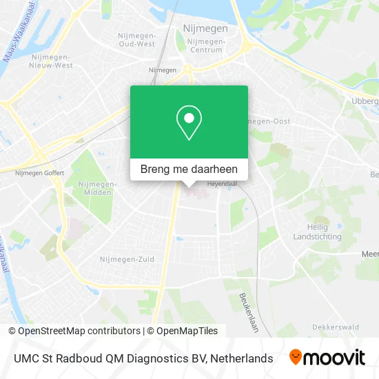 UMC St Radboud QM Diagnostics BV kaart