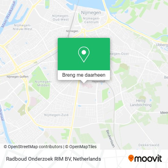Radboud Onderzoek RIM BV kaart