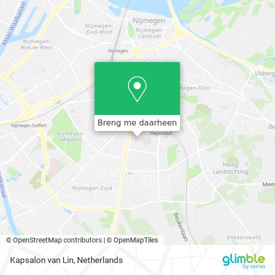 Kapsalon van Lin kaart