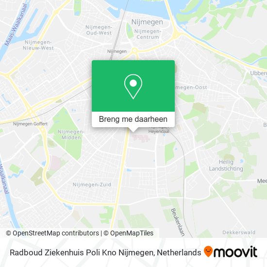 Radboud Ziekenhuis Poli Kno Nijmegen kaart