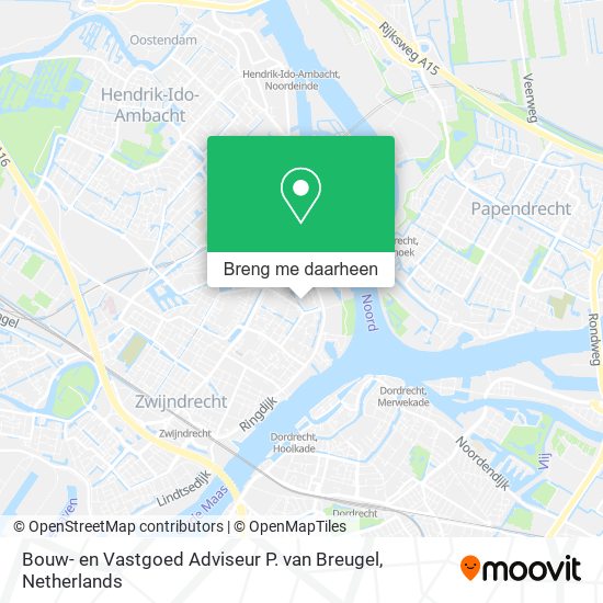 Bouw- en Vastgoed Adviseur P. van Breugel kaart