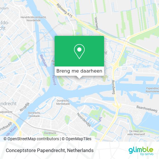 Conceptstore Papendrecht kaart