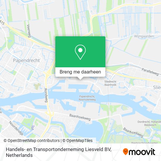 Handels- en Transportonderneming Liesveld BV kaart