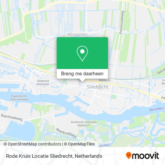 Rode Kruis Locatie Sliedrecht kaart