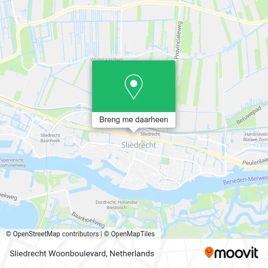 Sliedrecht Woonboulevard kaart